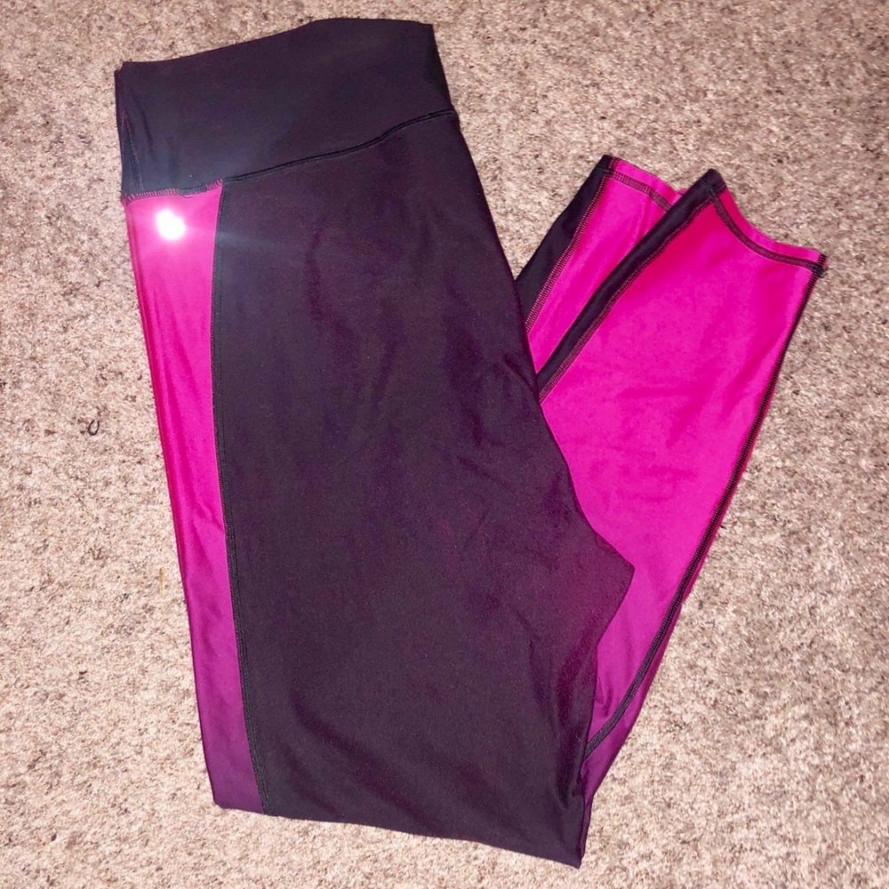 Fabletics ombré black and pink workout pants